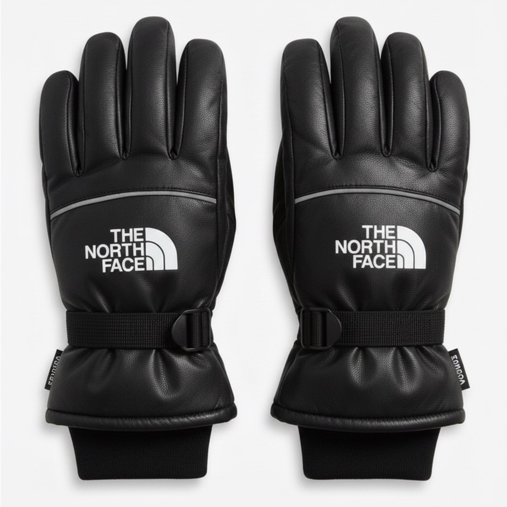 The North Face Men's Black Leather Gloves - Picture 2 of 2